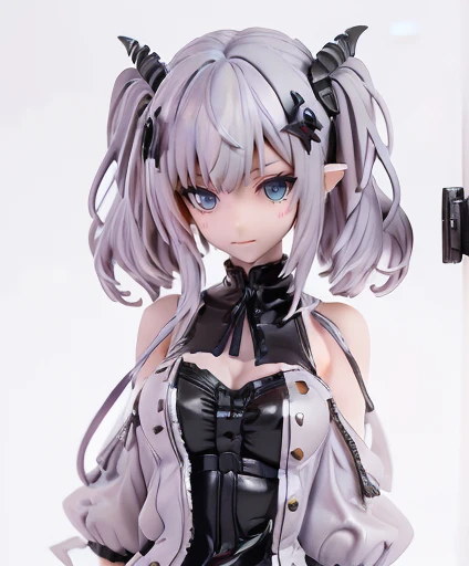 solid color background，Pop-up Parade Figures, upper body only,looking at the viewer,(CG,unity),
gothic maiden, Dark fantasy horror art, devil girl, Dark Fantasy Nymph Portrait,