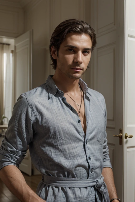 Voici une description détaillée de ce personnage charismatique et réaliste :
Nom : Alexander Sterling
Apparence : Alexander is a mature man, well into his fifties. Sa silhouette est élancée et élégante, with broad shoulders and a thin waist. Il porte un costume sur mesure d’un bleu nuit profond, cut to perfection to fit its shape. Le tissu est luxueux, with a subtle texture that reflects light in an intriguing way.
Visage : Son visage est anguleux, avec une mâchoire carrée et des pommettes saillantes. His eyes are steel blue, perçants et scrutateurs. Ils semblent capables de lire les secrets les plus profonds de quiconque croise son regard. Ses sourcils sont fins et légèrement arqués, adding to his mysterious expression.
Cheveux : Her hair is silver gray, cut short and neatly combed back. Ils encadrent son visage avec élégance, accentuant sa prestance.
Accessoires : Alexander porte une montre-bracelet en or blanc, discreet but expensive, qui brille à son poignet. Un bouton de manchette en forme de dragon serre le tissu de sa chemise blanche impeccable. Autour de son cou, a pendant in the shape of an old key hangs from a thin silver chain.
Posture : Il se tient droit, shoulders slightly back, as if he carried the weight of the world on his shoulders. His approach is measured, confiante, and every gesture is calculated. Il ne laisse rien au hasard.
Aura : Alexander's aura is that of a man who lived, who has known success and loss, and who survived everything. Il dégage un mélange de charisme, de mystère et de puissance. When he walks into a room, les conversations s’arrêtent, les regards se tournent vers lui. We can't help but wonder what stories lie behind his piercing eyes.
