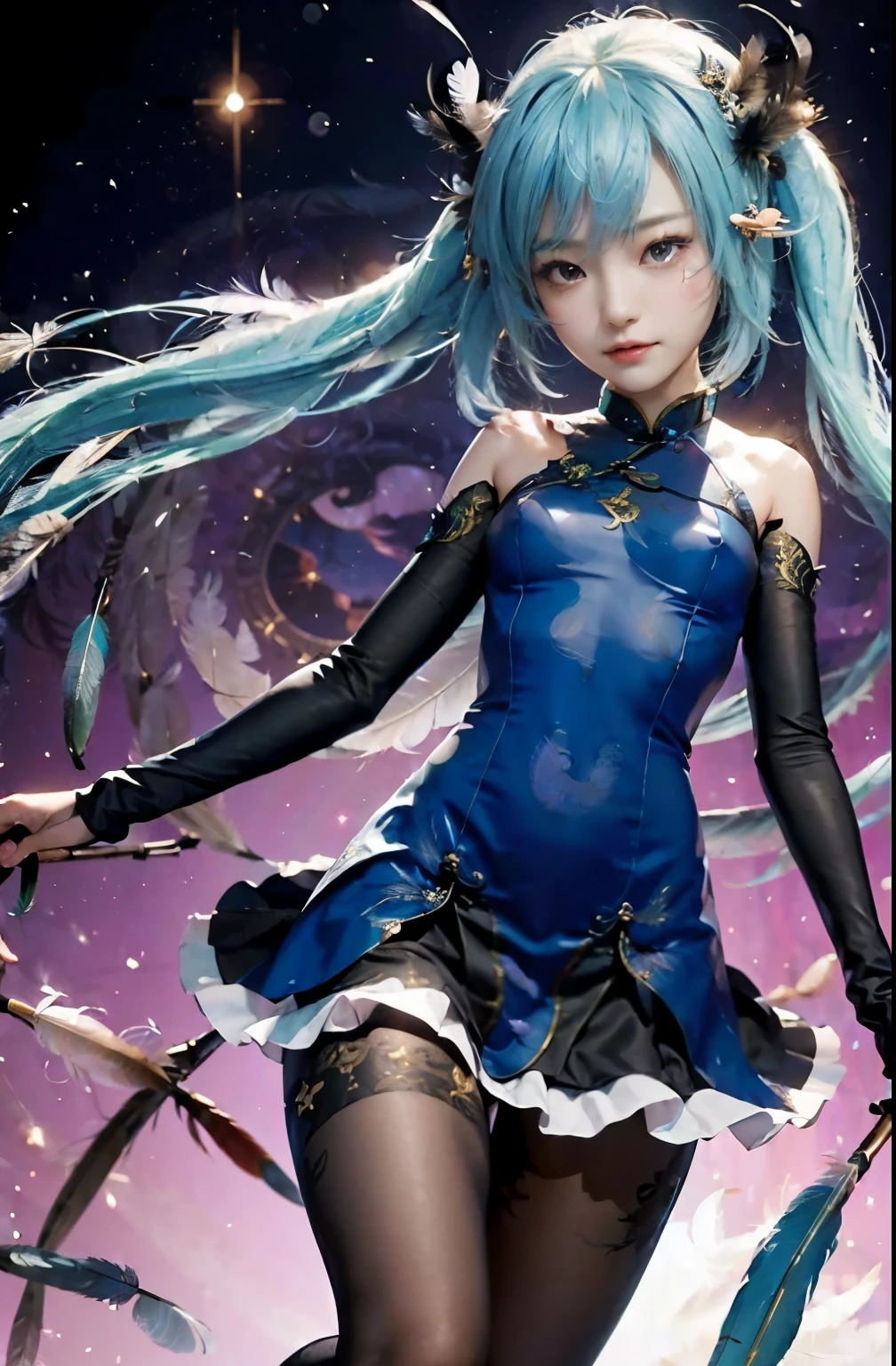 (masterpiece, best quality:1.2), (8k uhd, 16k, 32k, ultra high res), (photorealistic:1.37), (RAW photo), ultimate-realistic, ultimate-realistic details, ultimate-realistic texture, ultimate-intricate details, ultimate-realistic lighting, ultimate-realistic shadow, japanese girl, ultimate-cute face, ultimate-RAW skin, ultimate-realistic eyes, (Chinese fantasy with detailed description: 1.5), (A celestial maiden: 1.8), Beautiful features, smile: 1.5, Beautiful down to the tips of her feet, (feathers: 1.8), Sunlight: 1.3, Breeze: 1.3