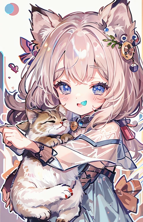 ((highest quality)), ((masterpiece)), (get used to it), LINE sticker style , Cat ,