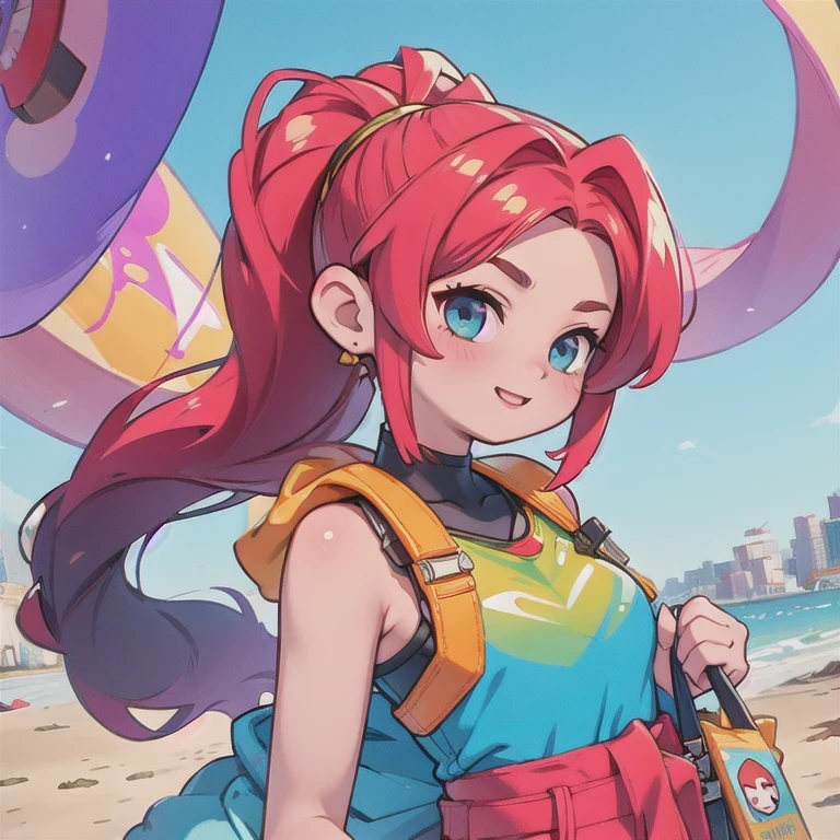 (masterpiece, best quality:1.2), 1girl, ((masterpiece, highest quality, Highest image quality, High resolution, photorealistic, Raw photo, 8K)), Retro Game, Nintendo, SEGA, Namco, Cyberpunk 1:25 miniatures，illustration，Side viewing angle，（（Side viewing angle）），Wear gold wire-rimmed reflective sunglasses，Carry future weapons，very happy，Side viewing angle，whole body，three-dimensional，octane rendering，Perfect face，Collagen texture((flowing hair))（（Gradient long fur rabbit ears））