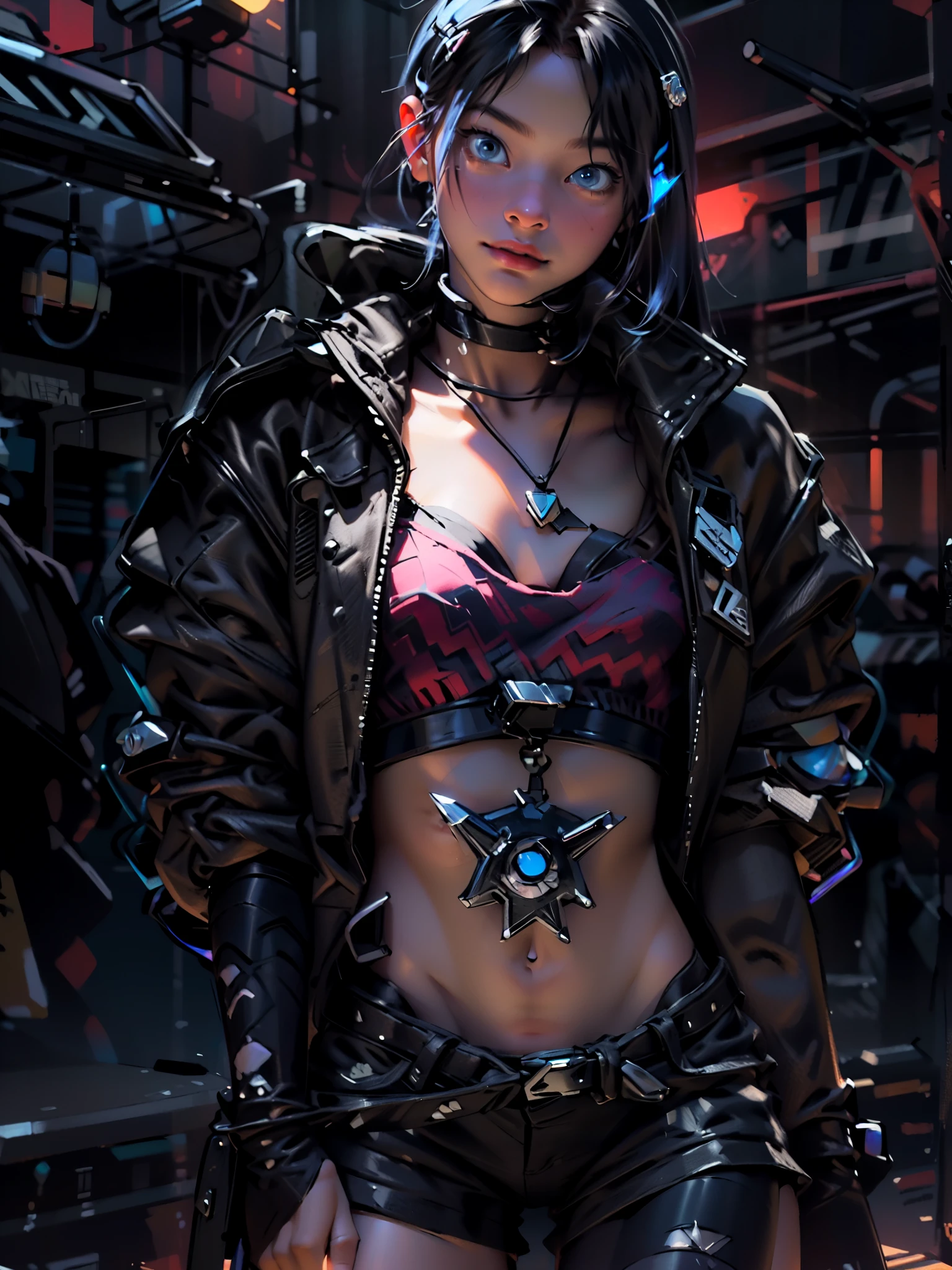 (Best quality, A high resolution), (ultra detail), (1.  Michelle), (1 beautiful girl), (underwear, with medium straight hair, bottomwear, in a white miniskirt with pleats and ears, blue sweatshirt , on a naked body).(written on the chest &#39; Future funk&#39). (amidst a vibrant futuristic cityscape, illuminated by neon lights). (More than 8K.motor surreal:1.4,HD,La Best quality:1.4, Photorealistic:1.4, skin texture:1.4, masterpiece:1.8,masterpiece, Best quality, Объект Object).(detailed facial features:1.3) ,(Correct proportions),(Beautiful blue eyes:1.4), (Cowboy pose), (more details:1.4), ,(Cyberpunk 2.1), (kawaii style: 1.4); , (ice element:1.4),(White underwear:V2.1)