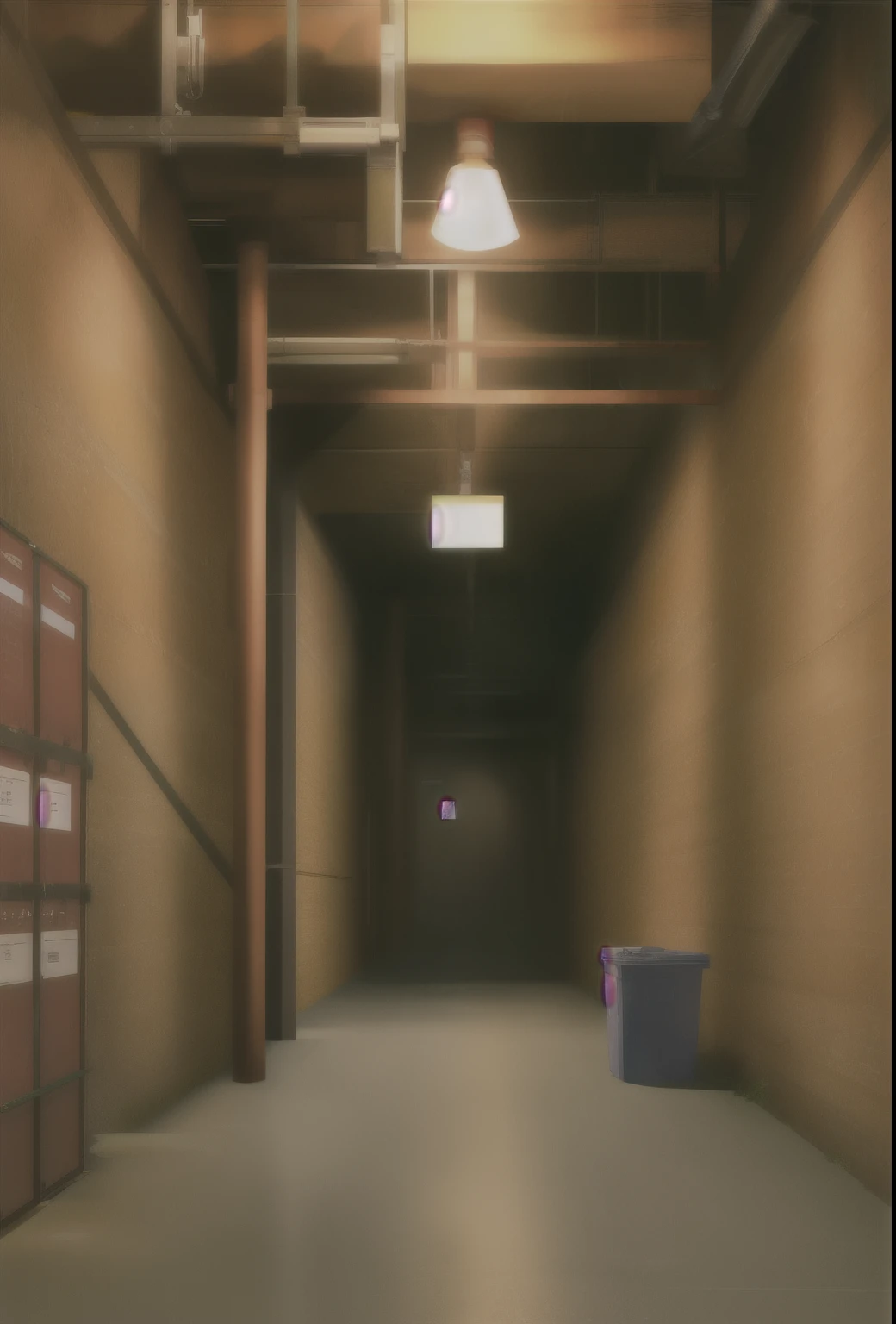 underground warehouse,elevator,dark,Wooden box,