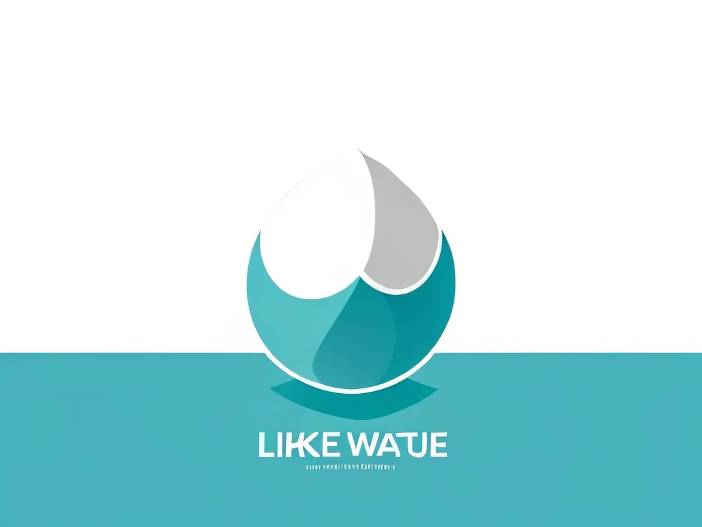 One Earth,modern style,simple lines,Vector Logo,Lake blue and turquoise,white background,Drop shape,Highlight water conservation
