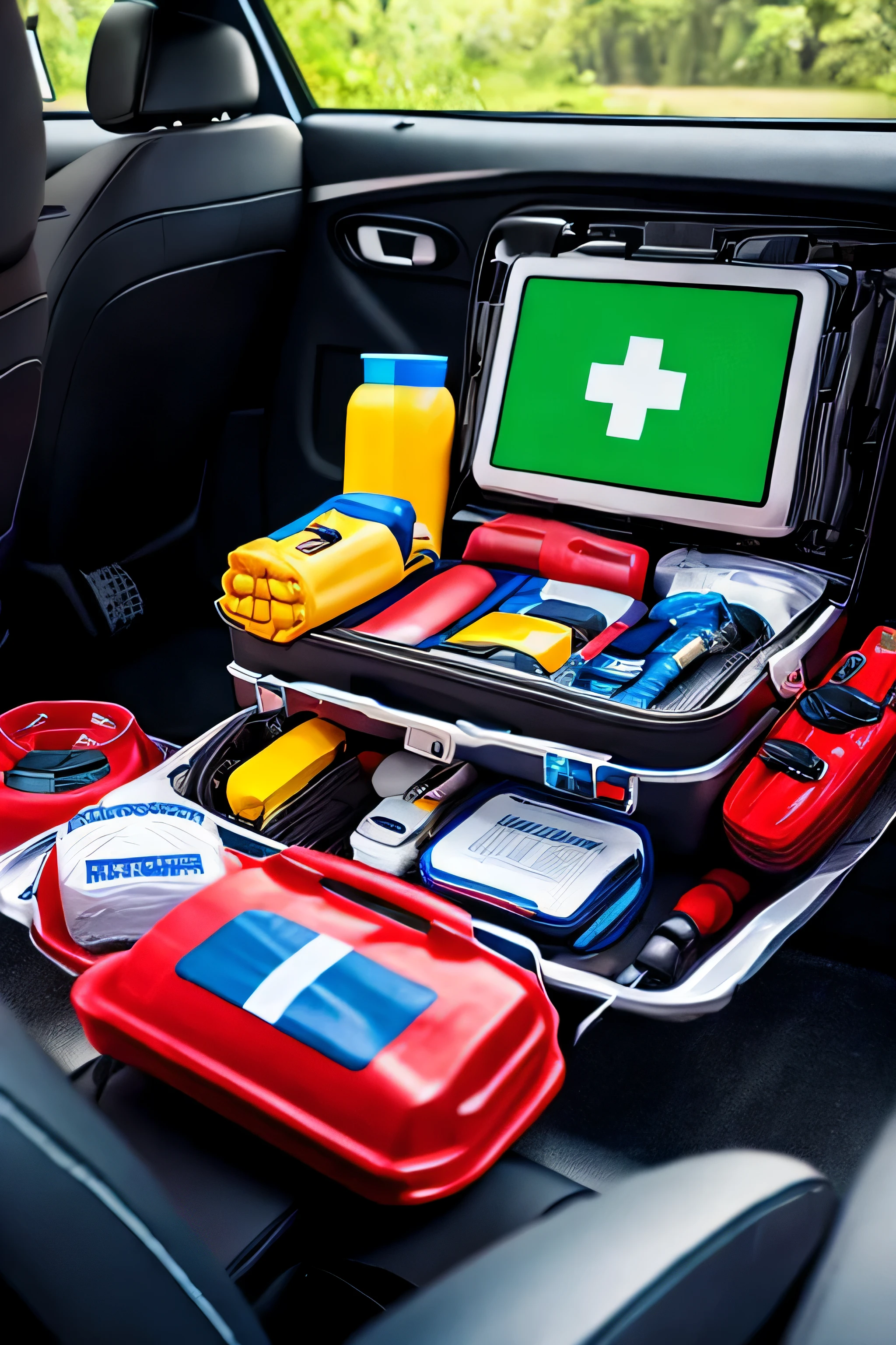 Car first aid kit, 4K, ultra quality