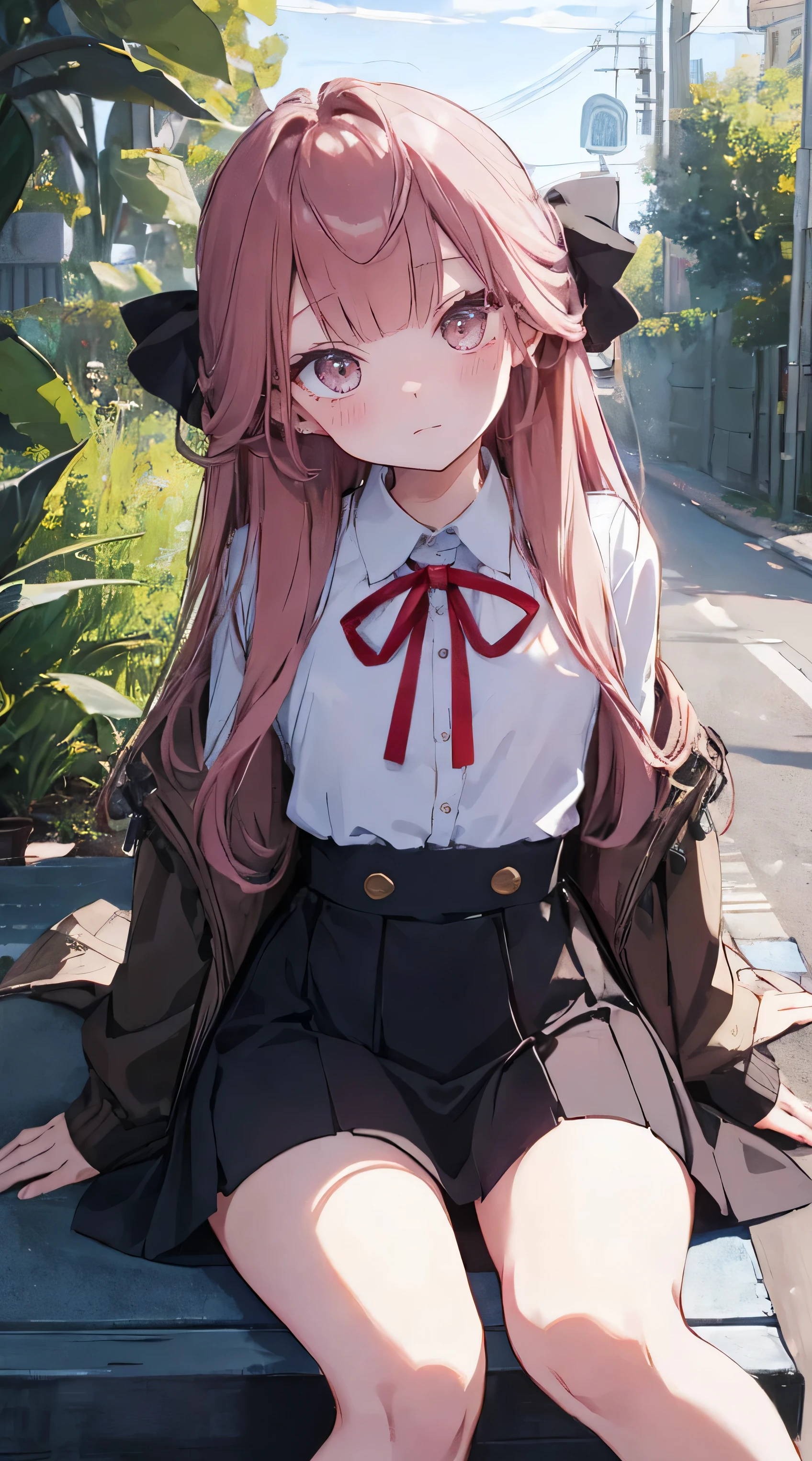 master piece、Highest image quality、highest quality、 ((panic))、glossy hair quality、small face、sitting、Super detailed and beautiful bright eyes、Super detailed clear and beautiful face、(cute illustration:1.2), High-resolution, ultra-detailed, best quality, embarrassed、(Skirt gaps)、(cute underwear)、physical education sitting