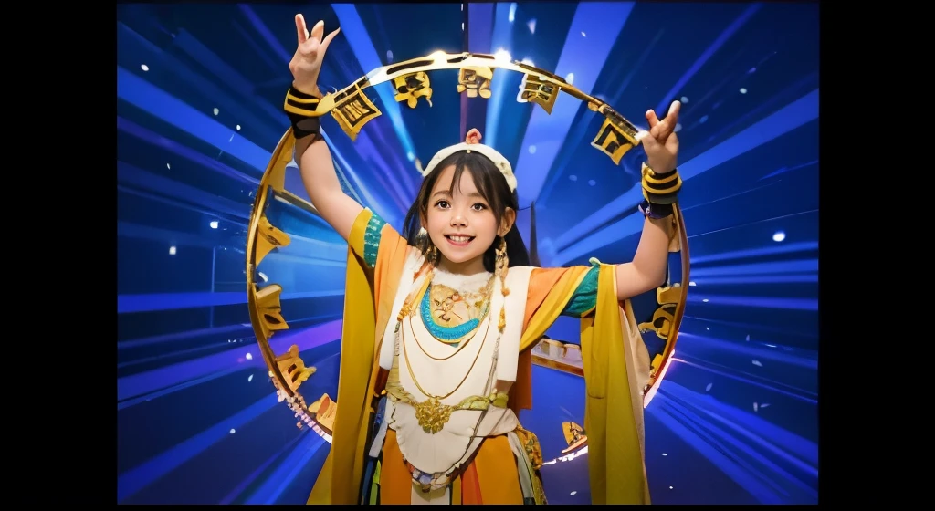 live-action、real、８Year old girl、indian costume