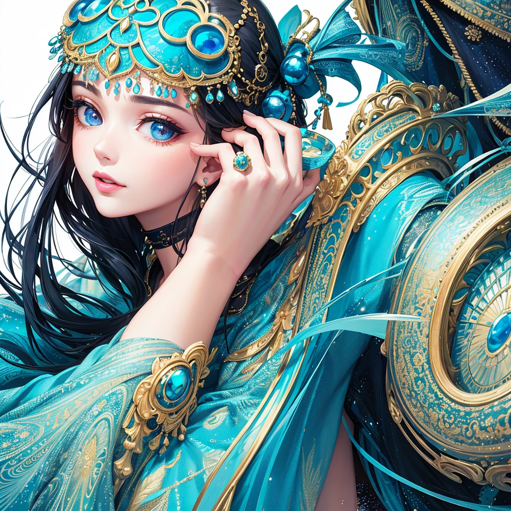 (tmasterpiece,top Quority,best qualtiy,offcial art,Beauty and aesthetics:1.2),(1girl),Extremely detailed,(s fractal art:1.3),extremely colorful,Most detailed,