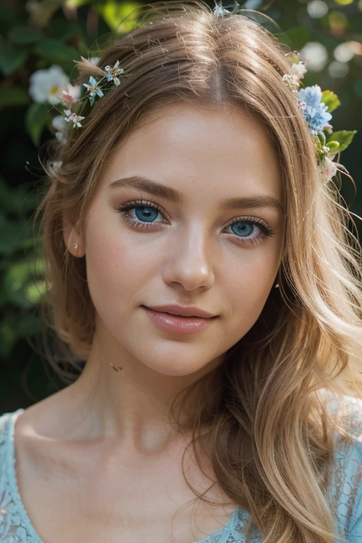 Girl White Skin Blue Eyes