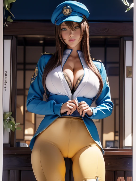 (((masterpiece,highest quality,In 8K,Super detailed,High resolution,anime style,absolutely))),(A female Earth Federation Forces officer is walking...:1.5),(alone:1.5), (Wearing the uniform of the Earth Federation Forces:1.5),(federal employee attire'Hat:1.5),(Cute type of girl:1.4),(Detailed facial depiction:1.4),(beautiful hands:1.4),(fine hands:1.2),(wallpaper:1.5),(whole body:1.5),((overlook:1.5)), ((15 year old Japanese girl, clothing that fits)), (Inside the spaceship, Outside is a space), (((?????????)))、Plump、Super ???????????、Super big ???? ?????????、huge ???、?????? Puffs、cleavage、