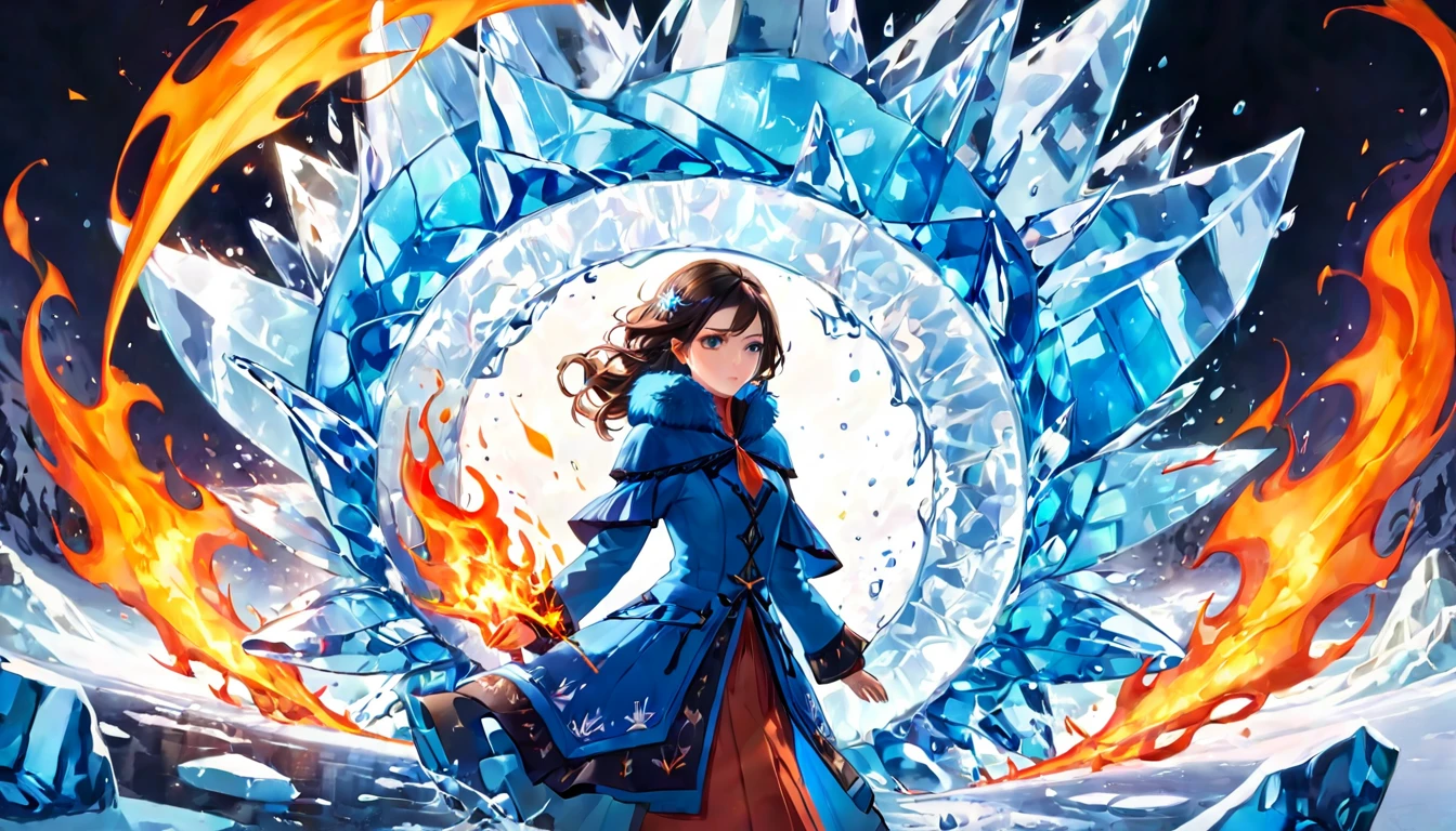 burning ice,Woman