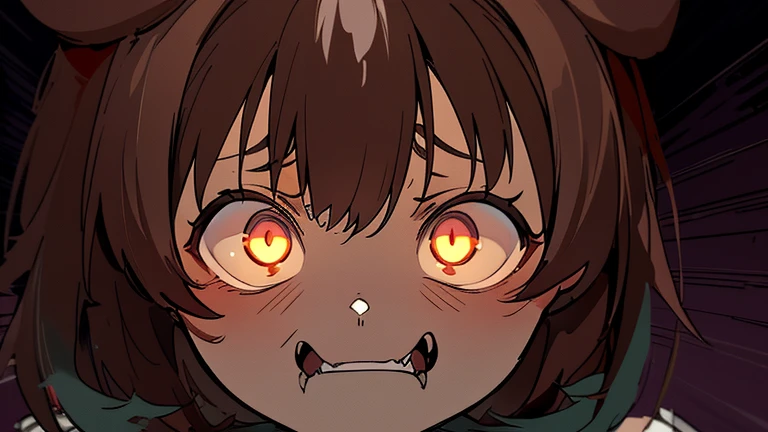 (highest quality), 1 girl, :d, head tilt, inugami korone, brown hair, dog ears,((dark forest)),((Horror Live)),(She is holding a flashlight),((She has a terrified look on her face:1.5)),(She's on the run from a killer:1.5),