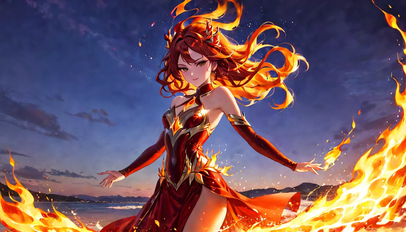 burning woman