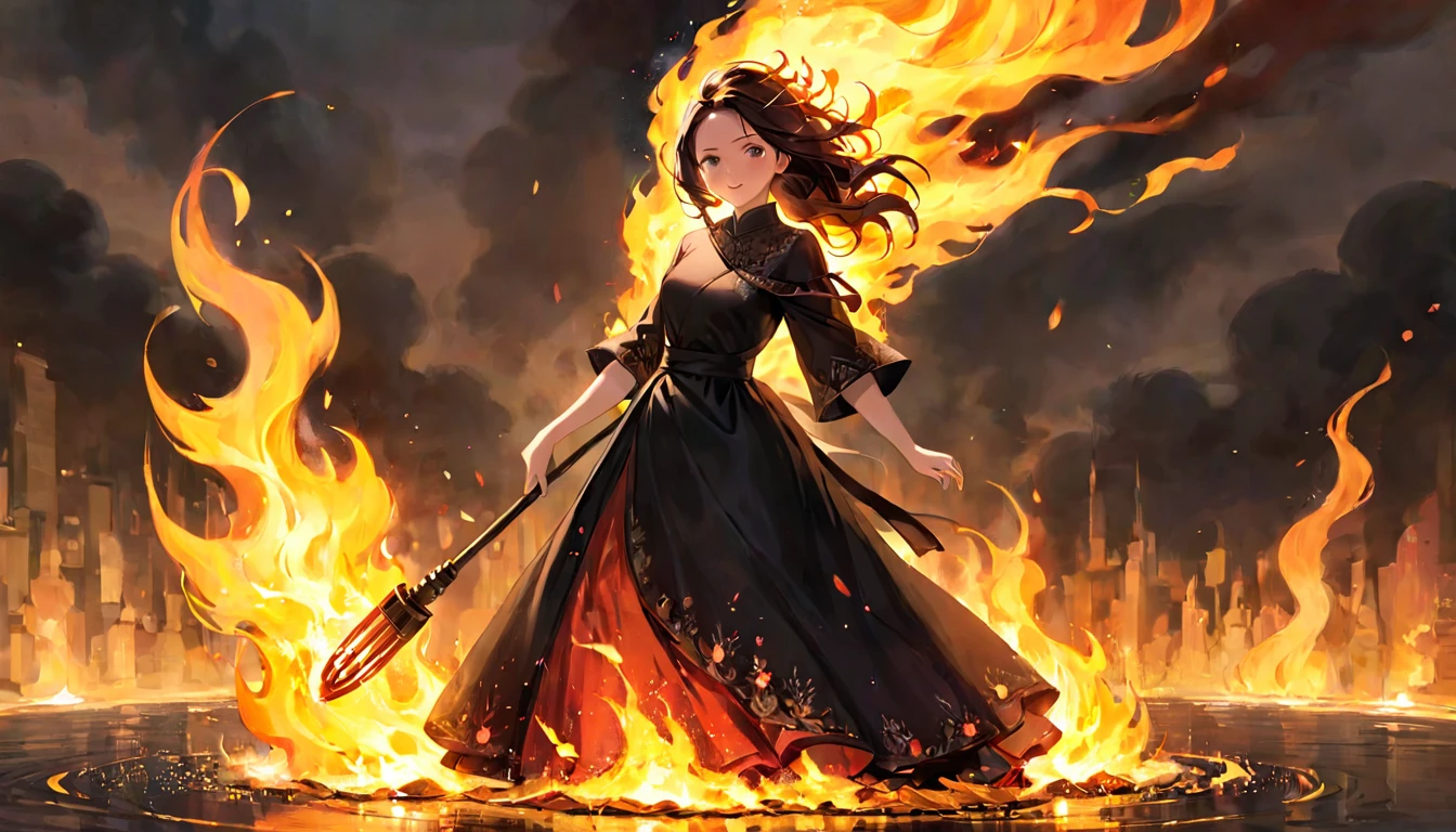 woman being burned
