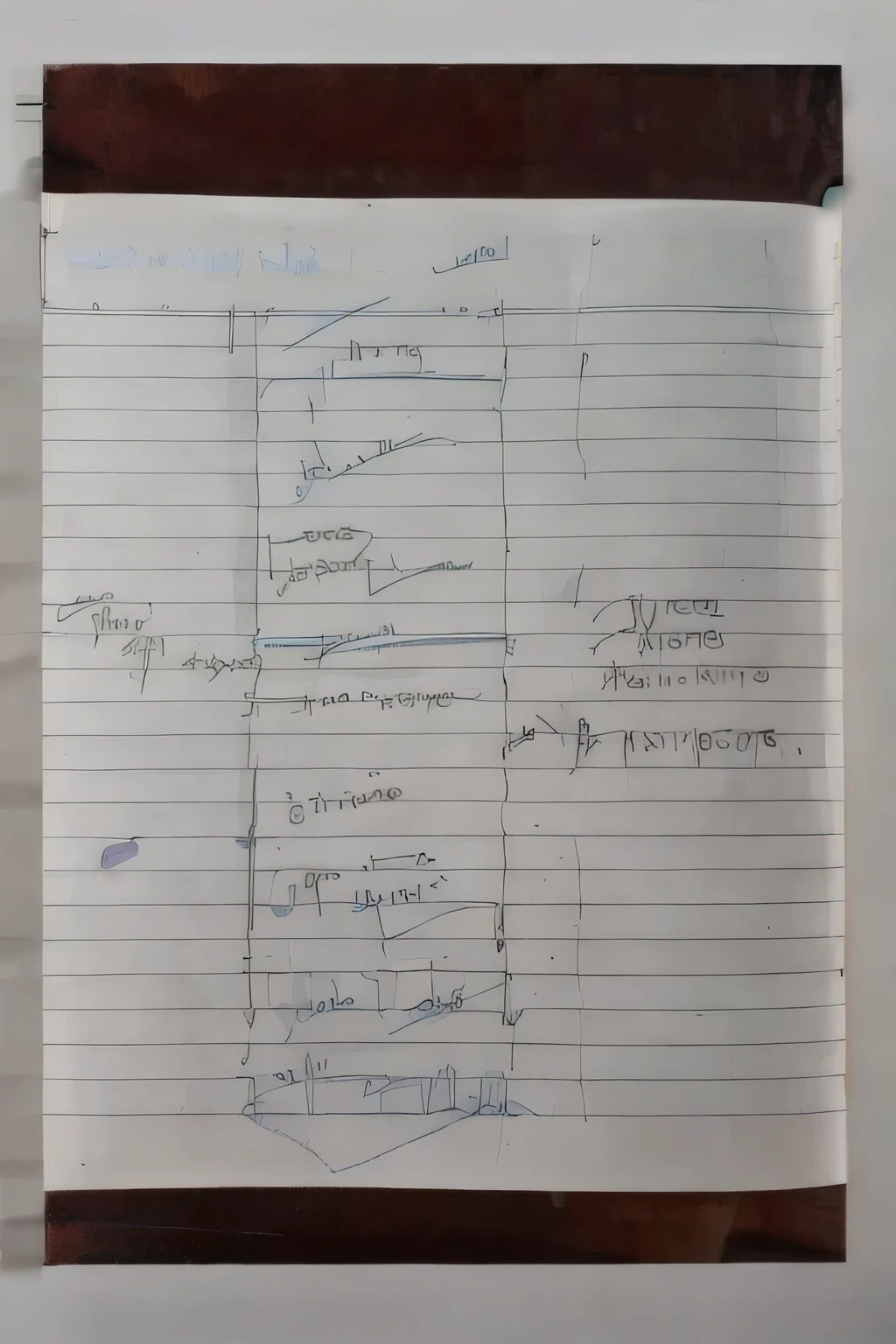 sketches of a kitchen with a refrigerator and a sink, on a notebook page, found schematic in a notebook, with labels and notes, note detailed, schematic in a notebook, dissection sketch, rough sketch, labeled diagram, concept sketch, detailed but rough, concept drawing, accurately drawn details, technical sketch, detailed plans and notes, bottle, technical diagram