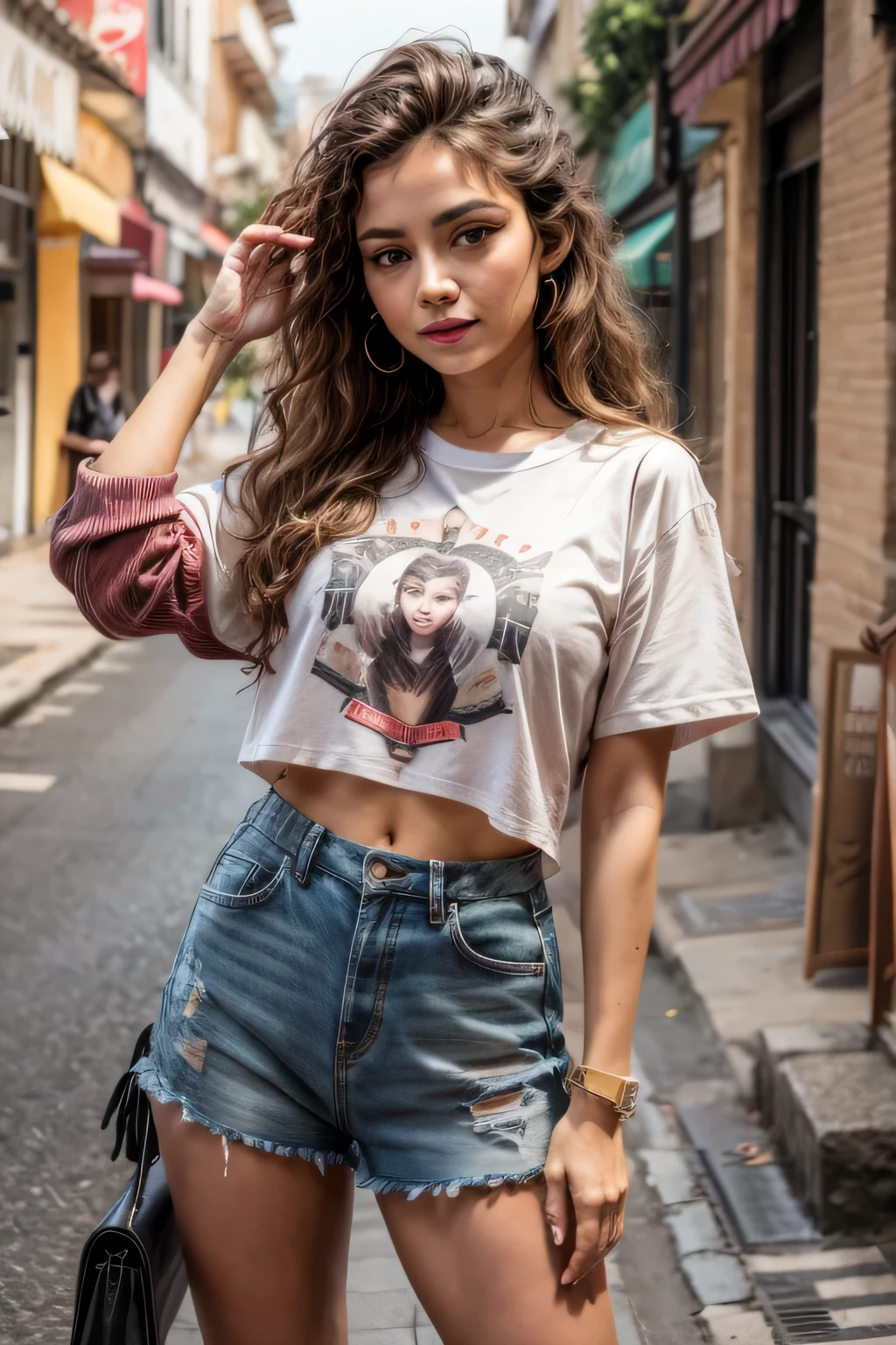 jovem infp, lindos seios, Camisa com abertura frontal, pop, ponta, ei moda, The center of attention, Nova Iorque, arte pop,
