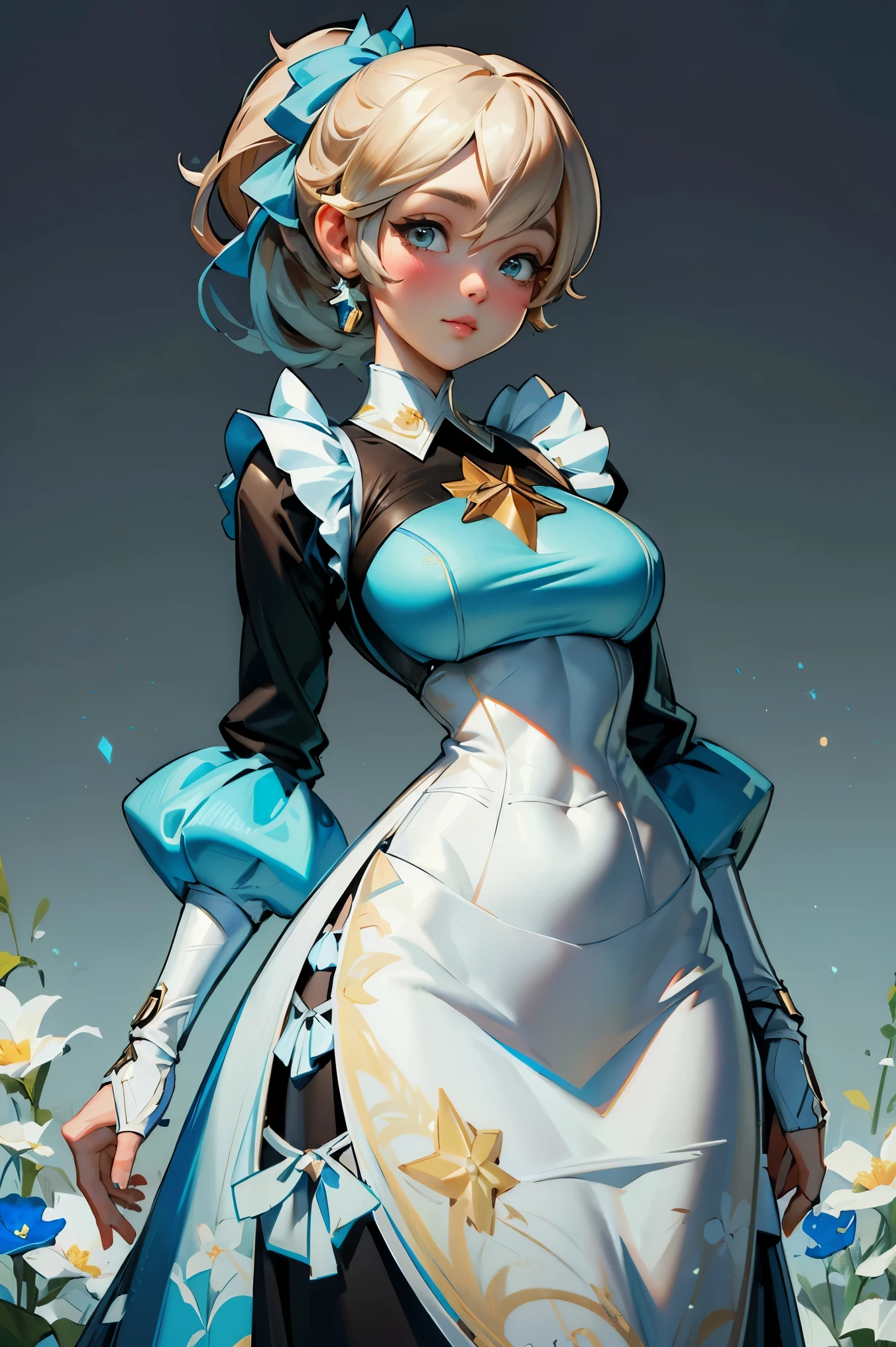 ((masterpiece, best quality)), (1girl),((mature female)), Rosalina, afk arena style, floral style, incredible detail, top artstation, Ultra detailed, qualitative, super clear
