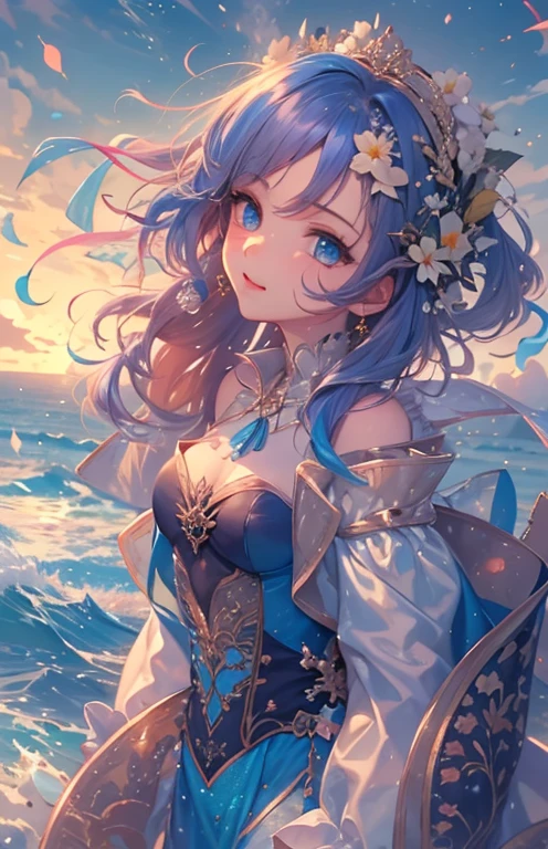 ((highest quality)), ((masterpiece)), (get used to it), perfect face , beautiful girl , The Little Mermaid , In the beautiful sea , In the beautiful sea ,