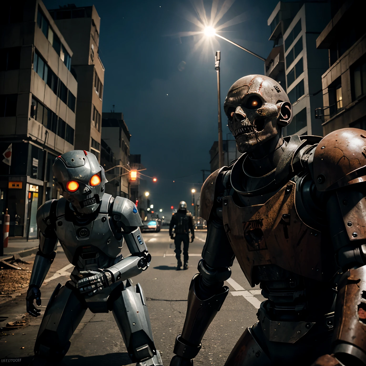 robot vs zombie