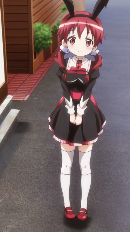 NSFW,1girl in,Sitting,From below,Looking at Viewer,Tomomi_Xijing, bow ribbon, Short hair, School uniform,red school uniform,Winter clothes,Long sleeves,Long skirt,Panties,Perfect Lighting,1girl in,, up skirt,Best Quality,Skirt lift,,Smile,blush,anime screen cap,Flat color,cel shading,(tucking up the skirt),white Panties,short torso,Show panties,pantyshot,up skirt,