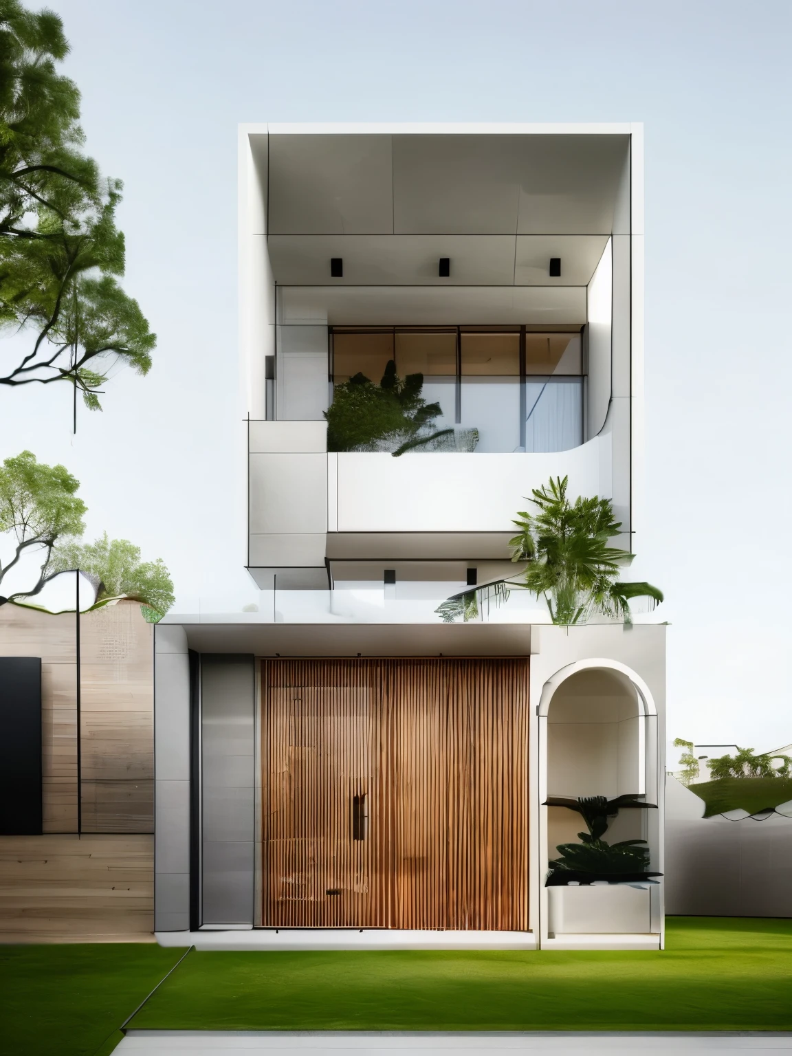 architecture focus, dezeen, architecture, photo of housev1, house, exterior, car