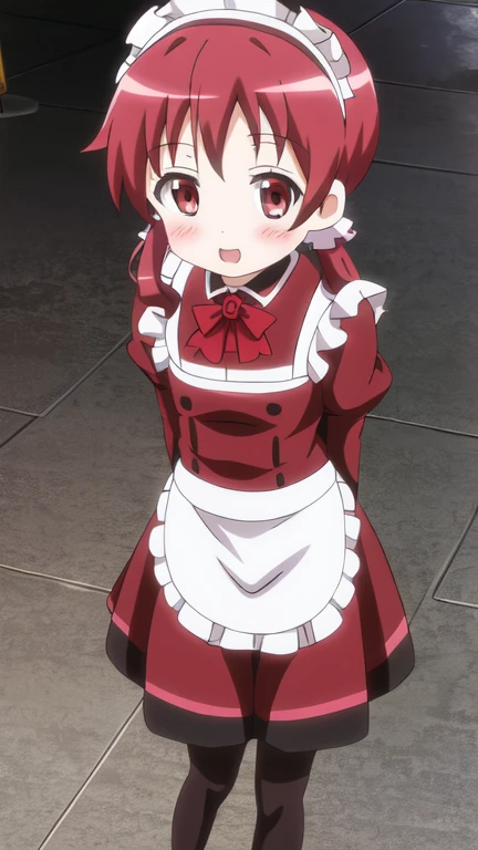 natsu megumi, 8K, masterpiece, disorganized, anime,(Cute gothic red maid outfit:1.3),