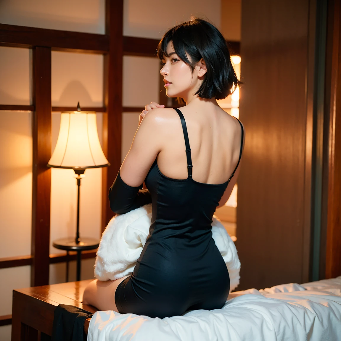 fubuki,,fubuki (One Punch Man),1 girl,big breasts、back view