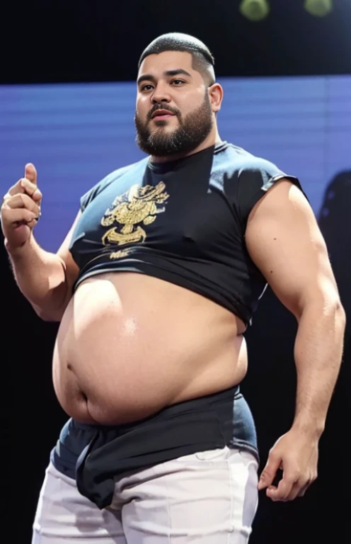 ((((Only male chubby man extremely thick thighs large belly))), obra de arte,maximum quality,day comerciant,gordo,gordo guy,Uma moreno,breve lenda,barba,oculos de sol,Eu tenho uma barriga grande exposta,The face is big,Posture of speaker gesturing with hands to the audience encouraging them,Notas voadoras,Moedas Voadoras,tesouro,luzes de holofotes, image of full body naked no clothes Only Speedo red or white or black. Volume na Virilha Menor.(obra de arte, Melhor qualidade:1.2), tiro de vaqueiro, Sozinho, foco masculino, 1 menino, Ryu \(SF\), meia idade, peaceful facial expression, peaceful pose, Pele branca, open hands, cabelo preto, barba Negra, rosto detalhado alto, chunk, muscular, ombro largo, great physics, cicatrizes no corpo, vestindo um grande Dougi branco, nova camisa branca do Dougi, white Dougi pants, faixa vermelha, luvas sem dedos, aura azul, flor de cerejeira ao fundo, Altamente detalhado