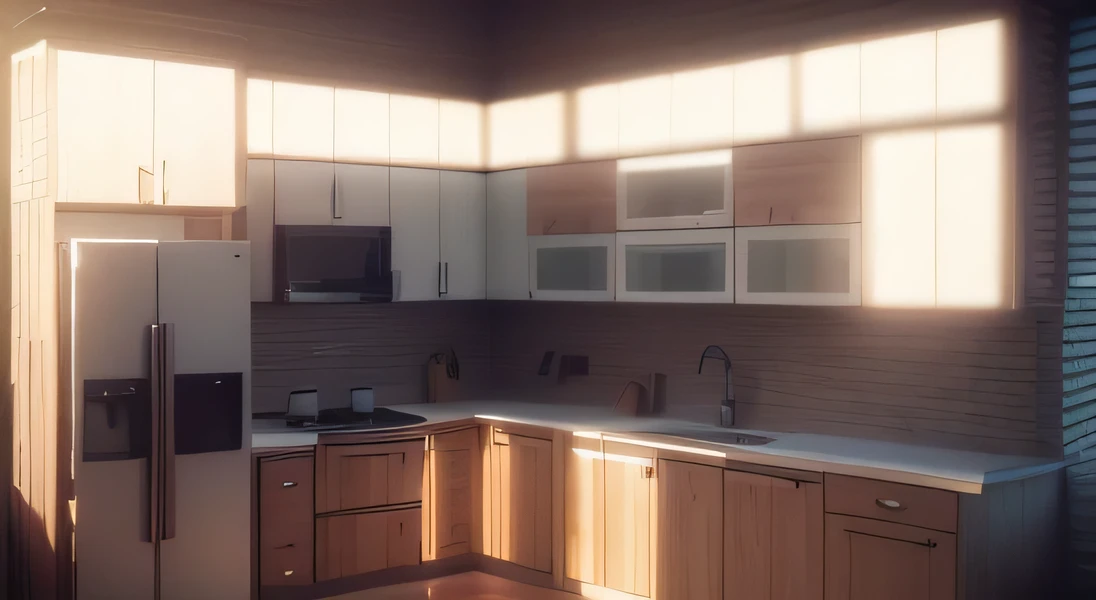 rendered lighting, Realistic midday lighting, realistic soft lighting, natural indoor lighting, atmospheric render, picture of a loft in morning, with photorealistic lighting, dramatic lighting render, natural realistic render, Detailed natural lighting, octane render dynamic lighting, Realistic physical rendering, rendering in Unreal Engine 6, soft natural volumetric lighting,It was raining outside the window,little bit of raining,Flowing,Background with,frontage,himawari,Ornaments,atmospurate,Realistic and realistic,There are paintings in front of the window,Oil painting,bit girl