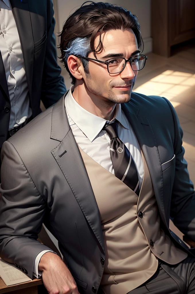 age 55,Kogoro Mouri,uncle,Tong,Bulge,Sitting in the office,Black short stockings,Suspenders,lbeard,fortitude,k hd,artwork of a,an look of enjoyment,is shy,opening legs,wear suit,The crotch has a columnar bulge,God perspective,Take off your pants,There is milk on the pants