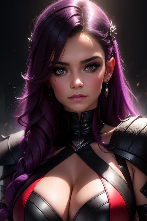 mujer, (KeniaL1), (edad media feudal:1.1), apariencia eslava, (pelo largo liso morado degradado pro rojo), (ojos rojos), (strong expression look), purple lipstick, Piel blanca, (Black gothic clothing with red details.:1.1), escamas amarillas en las manos, cinematic lighting, mystical atmosphere, dynamic focus, ultra Reality, ultra Realistic, ultra calidad, Real, Real texture:1.1, Realistic clothes:1.1, 8k locos, absurdo,