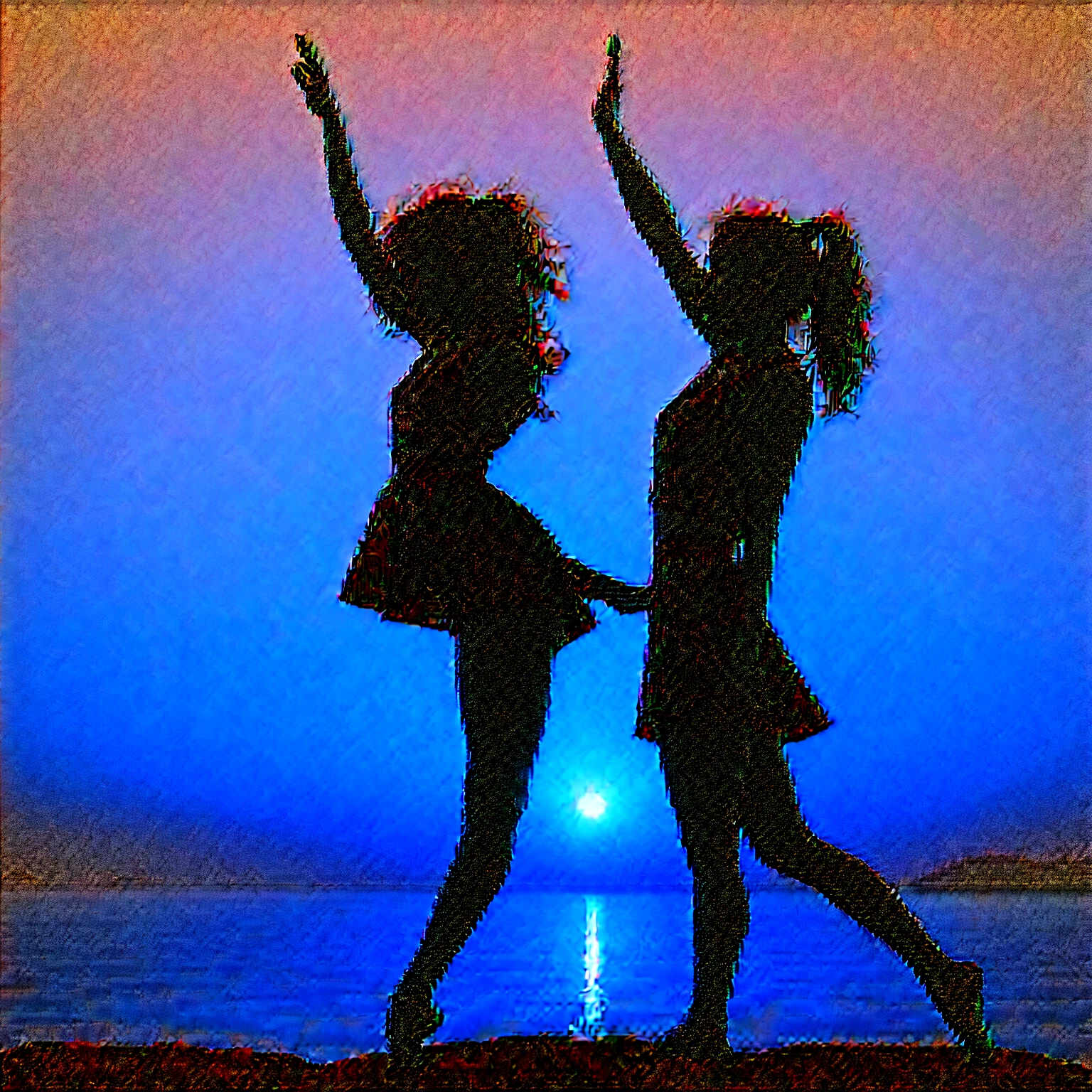 (masterpiece, best quality:1.2), ((1girl:2)), solo, standing_split,
Silhouette Art of 1girl, multiple exposure, sunset, enhance, intricate, (best quality, masterpiece, Representative work, official art, Professional, unity 8k wallpaper:1.3)