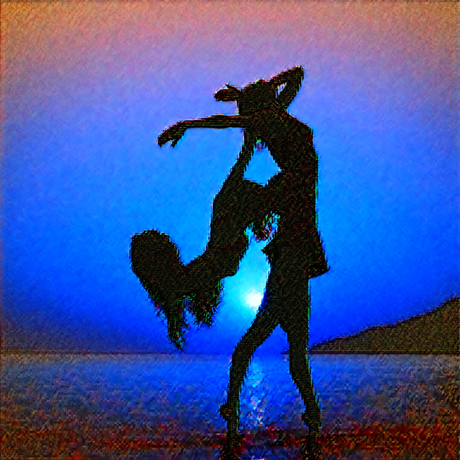 (masterpiece, best quality:1.2), ((1girl:2)), solo, standing_split,
Silhouette Art of 1girl, multiple exposure, sunset, enhance, intricate, (best quality, masterpiece, Representative work, official art, Professional, unity 8k wallpaper:1.3)