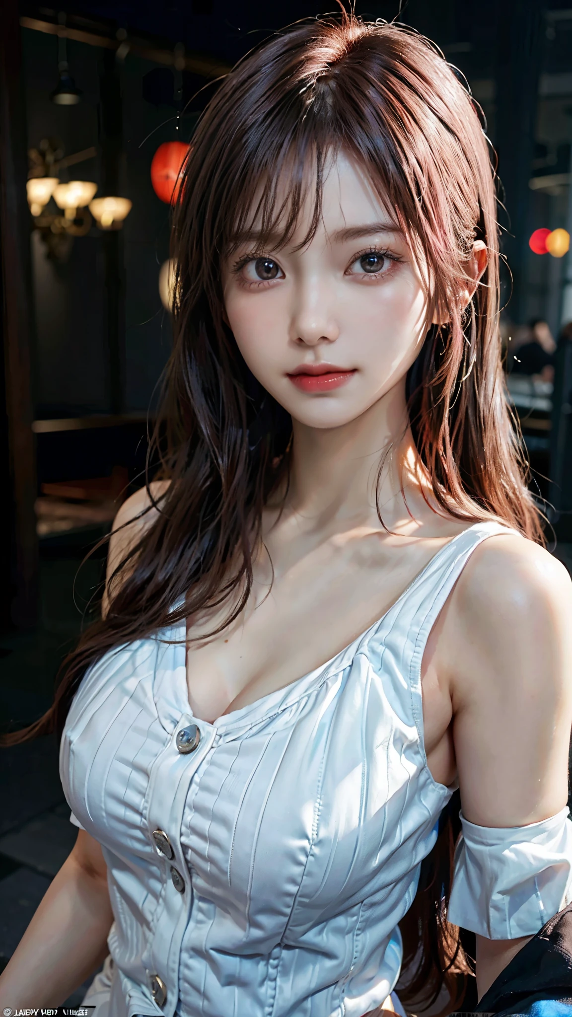 (highest quality,masterpiece:1.3,超A high resolution,),(super detailed,caustics),(Photoreal:1.4,RAW shooting,)ultra-realistic capture,very detailed,High definition 16K for human skin、 Natural skin texture、、Skin looks even-toned and healthy、 Use natural light and color,one woman,Japanese,,cute,pink haired,middle hair,(Depth of the bounds written、chromatic aberration、、wide range of lighting、natural shading、)(RAW photo:1.2),high quality,beautiful details girl,smile,very detailed目と顔,beautiful and fine eyes,very detailed,face light,cinematic lighting, girl,sexy pose,(realistic:1.4),(Daylight:1.4)、outdoor