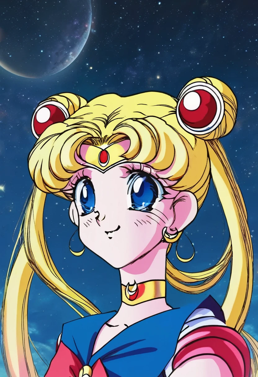 ((masterpiece)), (highest quality), (super detailed), ((very detailed)), 4k, (8K), sailor moon, long blonde hair, double ponytail, sailor moon Aesthetics, dream core,