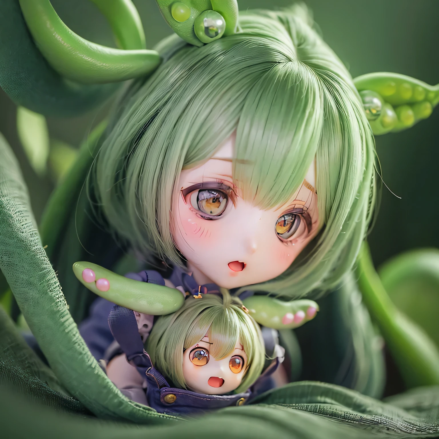 ,(figure),(((city))),(highest quality,Super detailed,High resolution),(Bright colors),(smug face),((((((Chibi)))))),(green hair),(open your mouth),(nude)Zundamon hairstyle full body ,(smug face),(((((Chibi))))),(green hair),(white blouse),(((((8 Green baggy overalls)))))Doyagao