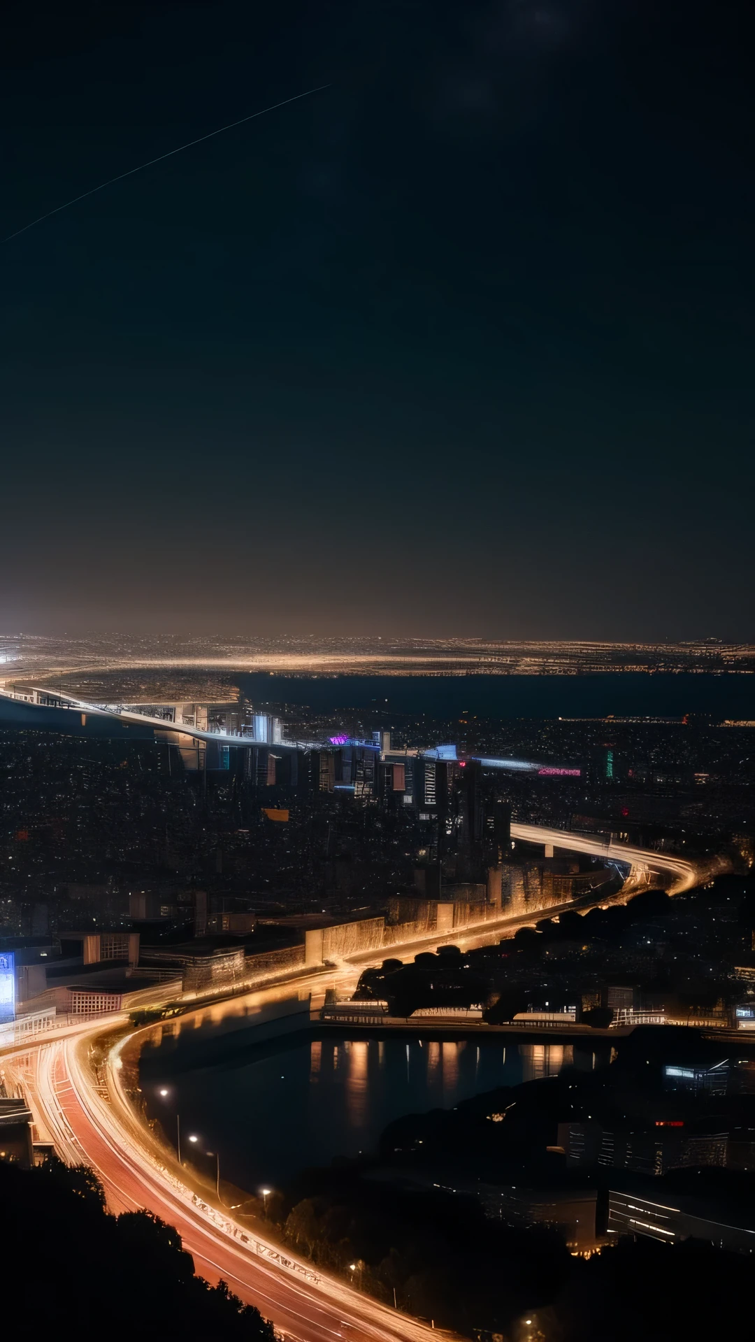 Night view of the city at night