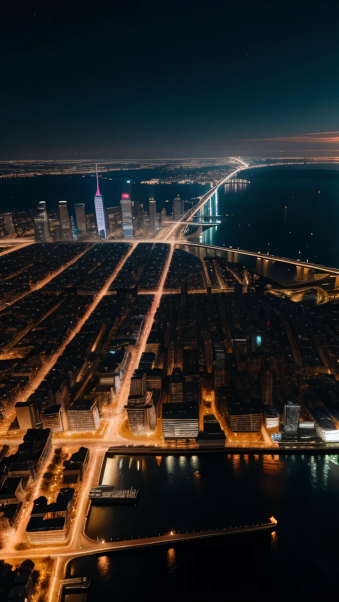 Night view of the city at night