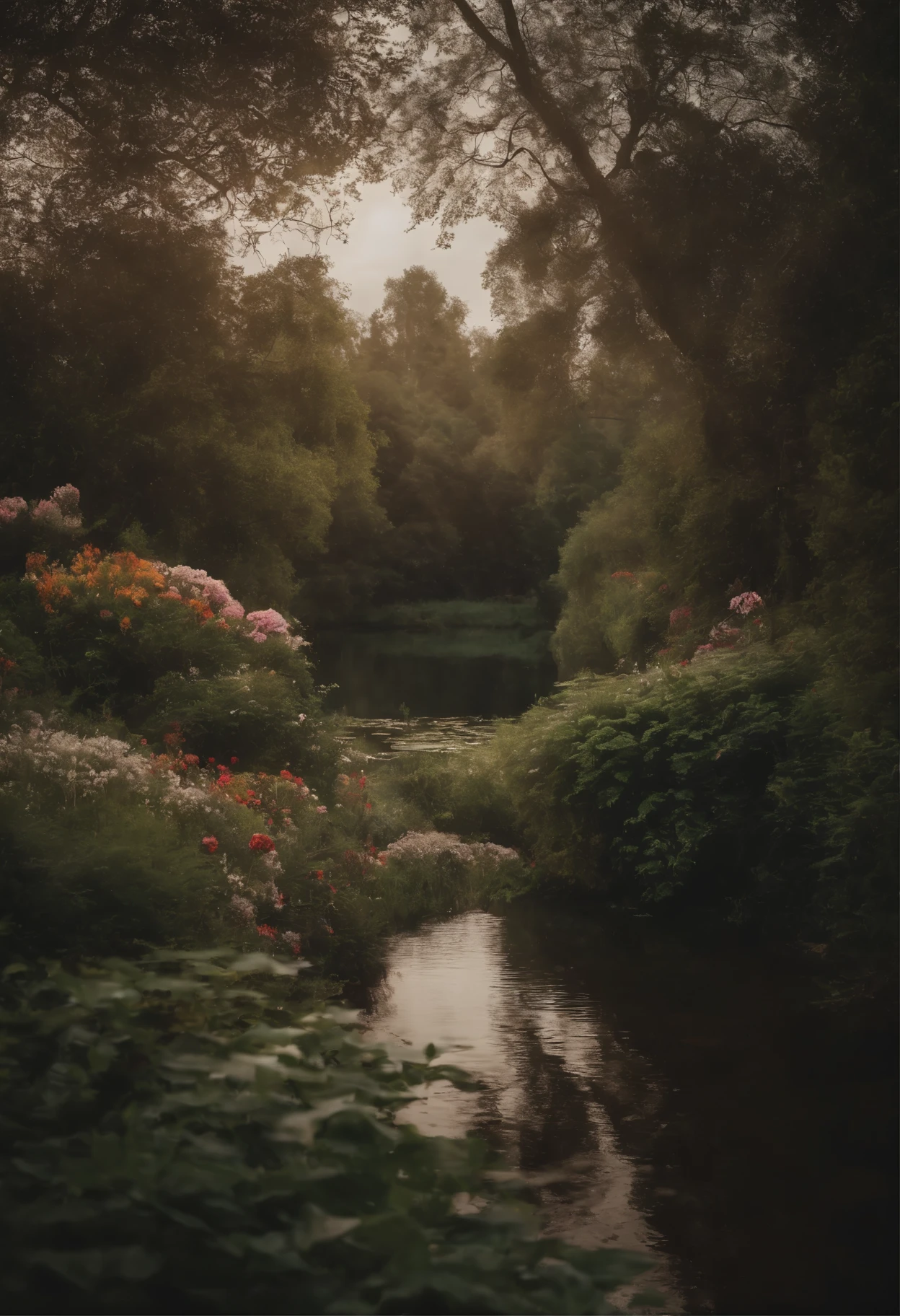An image that has many flowers and trees and that has the name Nani in large in the center