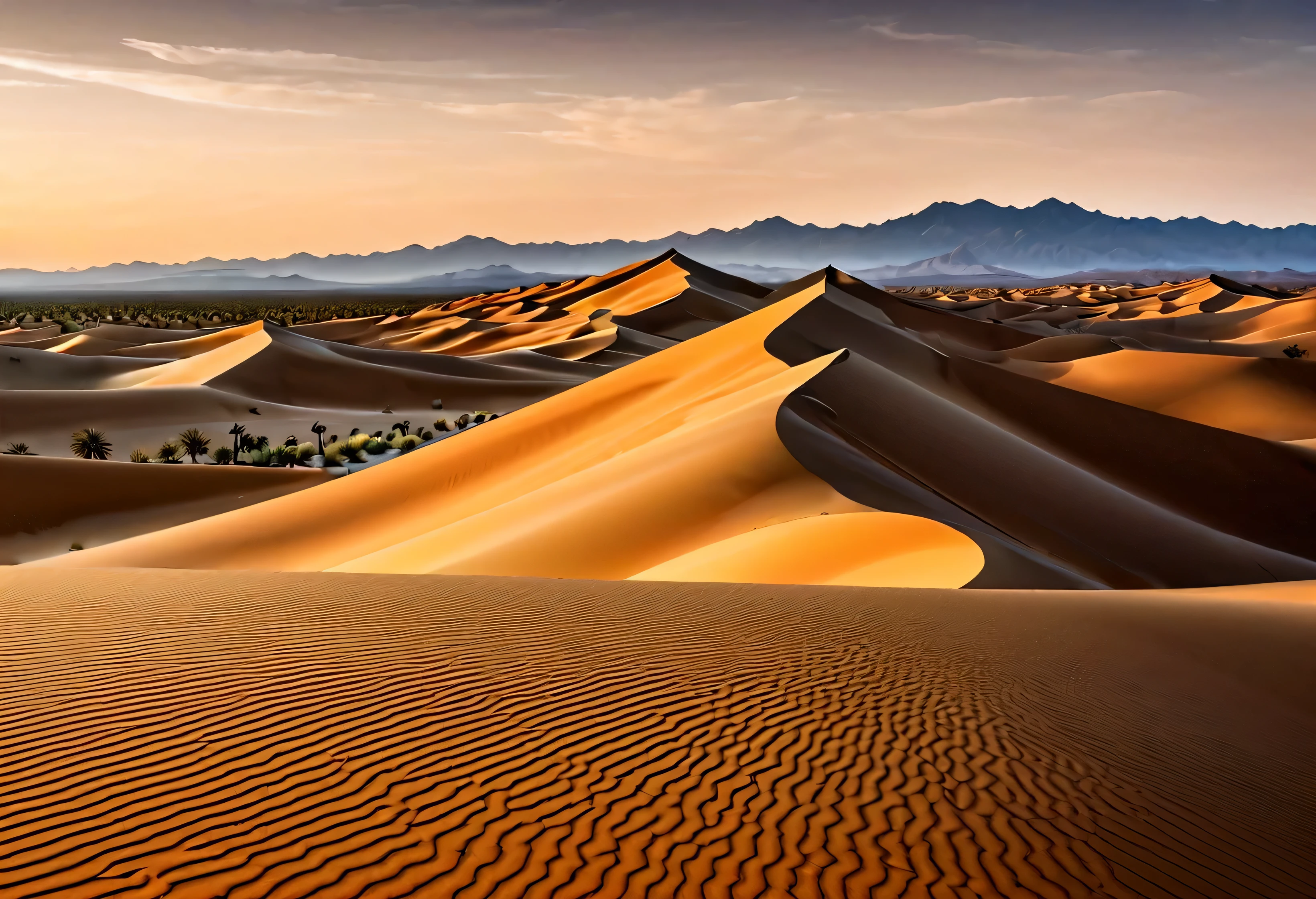 ((Minimalist desert landscape)), (focusing on simplicity and creativity), (Very high resolution), (( Masterpiece Photography)),in a style blending documentary, editorial, and magazine photography --ar 4:3 --stylize 250