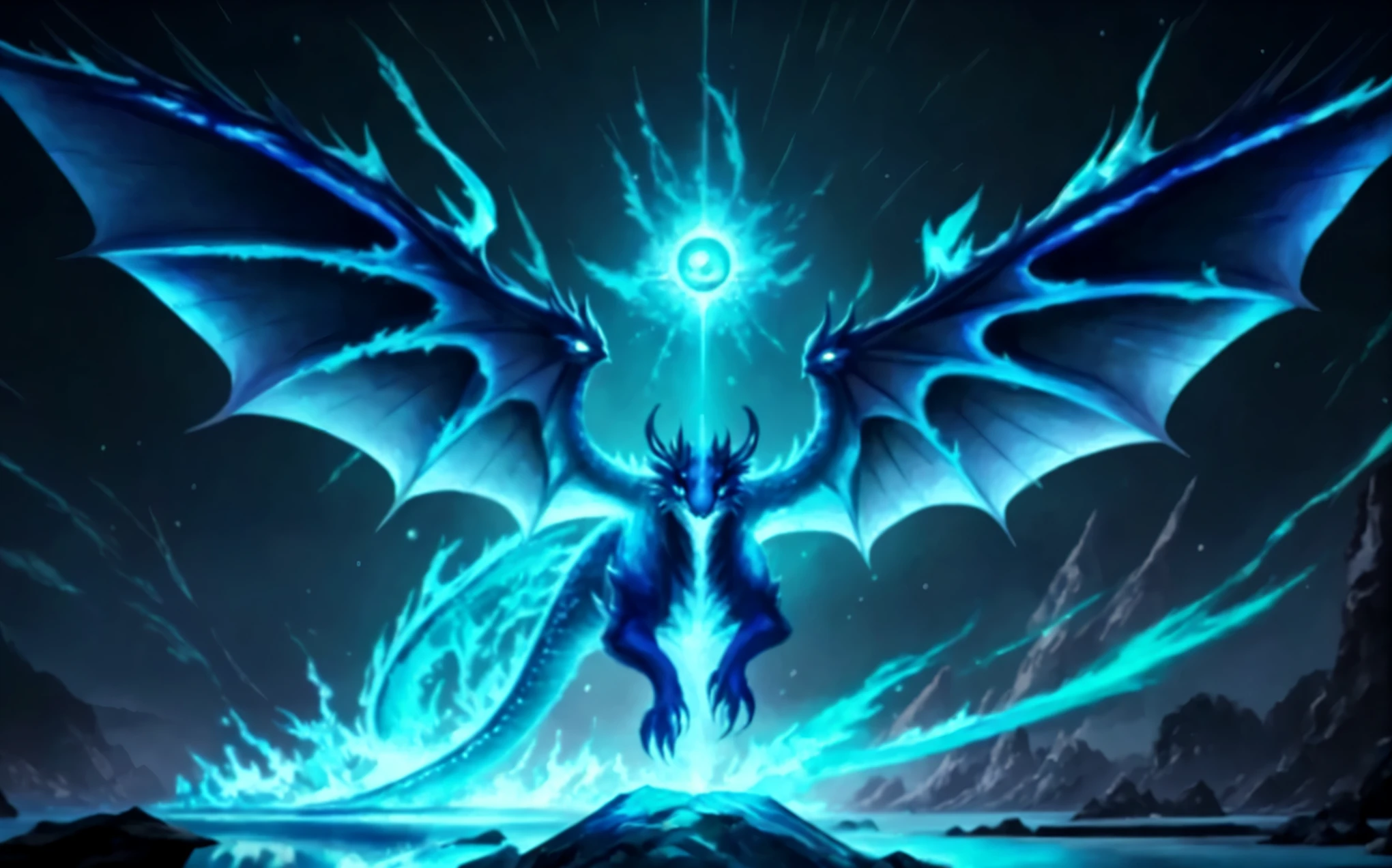 Japanese cartoons, blue, ice, ice龙, 4k HD wallpapers are very detailed, crystal dragon, 4k highly detailed digital art, ice霜龙, 8k high quality detailed art, 4k detailed digital art, magic frozen ice phoenix egg