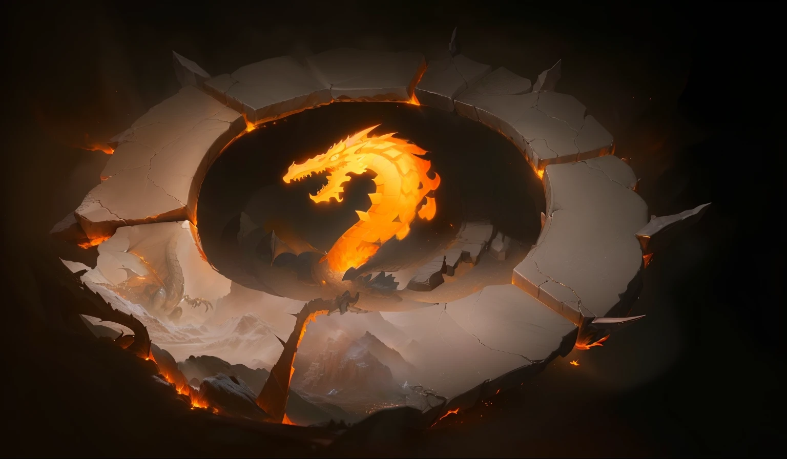 (Dragon Flame，Dragon pattern embedded in the stone:1.2)，masterpiece, best quality, (Extremely detailed CG unified 8k wallpaper), (best quality), (Best Illustration), (best shadow), Ridiculous, lifelike灯光, (abyss), Beautiful and detailed light, Artworks by Peter Mohr Bacher,high detail, best quality, 8K, [Super detailed], masterpiece, best quality, (Very detailed), Dynamic angle, lifelike, dnd art, fantasy art, realistic art,(strong details, masterpiece, best quality: 1.5)