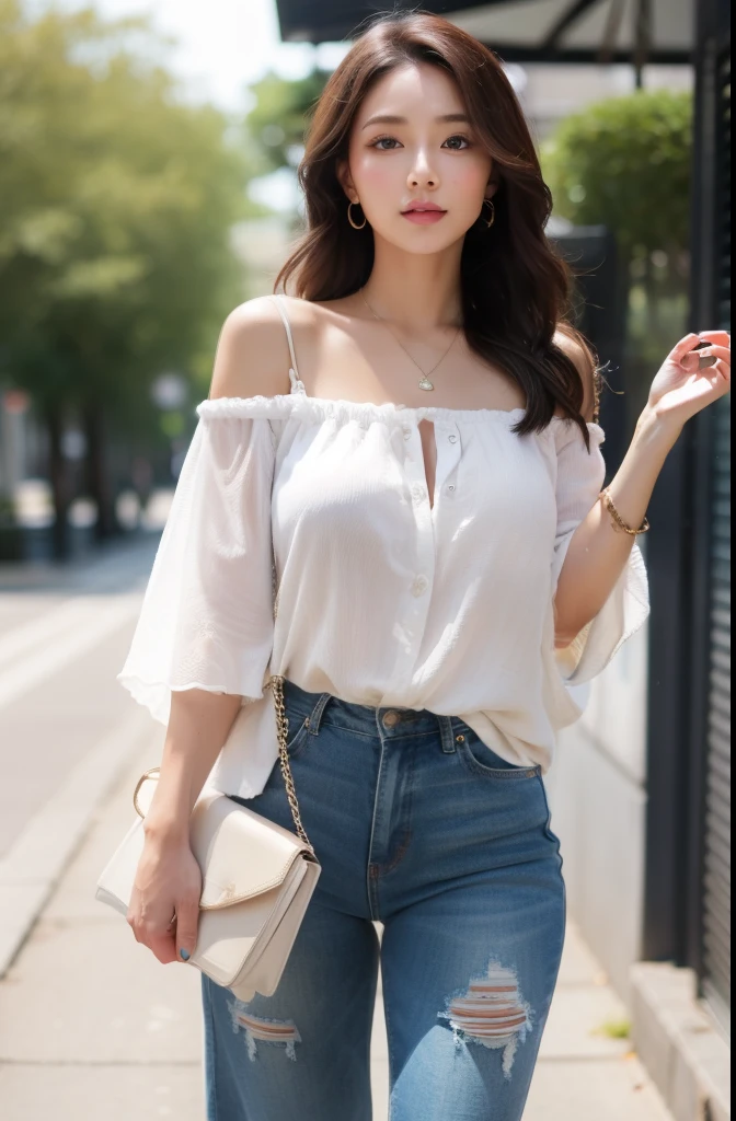 Increase your beauty Peter Pan color Color scheme Layered Switching Flare sleeves Shirt Spring clothes Spring outfit Fashion Today's outfit Adult outfit Ladies