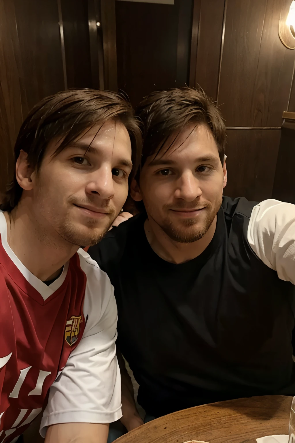 messi tirando selfie junto comigo ao lado