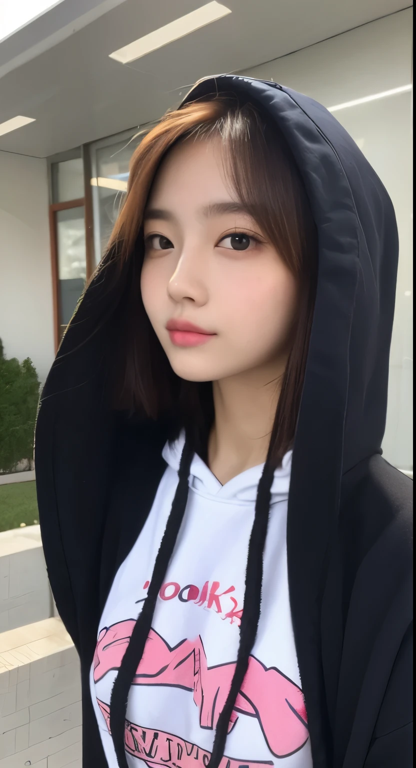 Close-up of a woman in a hoodie and shirt, korean girl, Ulzzang, black pink jenny, That&#39;s a cute Korean face, beautiful south korean woman, Nam Jae Young, young adorable korean face, With a round face, blackpink joshi, face of young cute asian man, beautiful young korean woman, Roseanne Park from Blackpink, korean woman