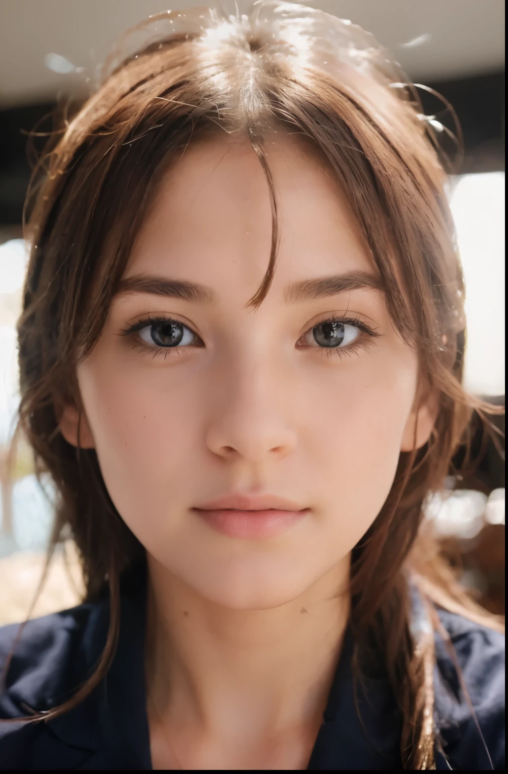 Facial features are clear and detailed, beautiful little sister,profile