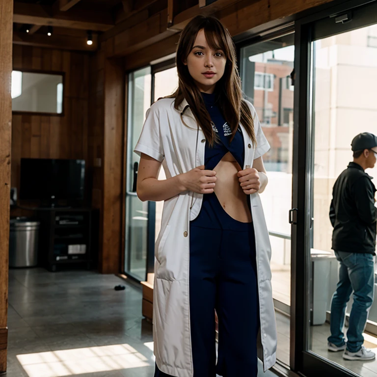 Dakota Johnson dressed as an Olympic athlete