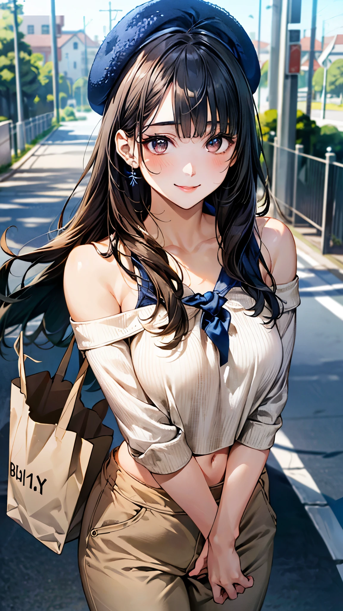 Mikan Yuuki,,blush,smile,Camisole clothing、Carrying a school bag、、Primary schoolery small、Lolita、Small breasts、Appearance: 14 years old、Shoulder Bare、Visible coy thighs、Beautiful legs、Usual hairstyle、Showing armpitasterpiece:1.2), highest quality, High resolution, unity 8k wallpaper, (shape:0.8), (Beautiful and beautiful eyes:1.6), Highly detailed face, Perfect lighting, Highly detailed CG, (Perfect hands, Perfect Anatomy),