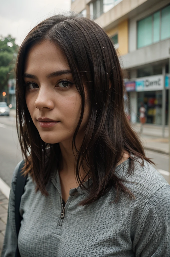 Usando os seis mapas de textura mais comumente usados ,criar uma fotografia de uma mulher, cabelo longo, andando por uma cidade tranquila, Add smoke ,Create an atmosphere of mystery, add an expression on your face to match the theme.vamos adicionar um carvalho alto e retorcido.diffuse all colors and add VDB mist