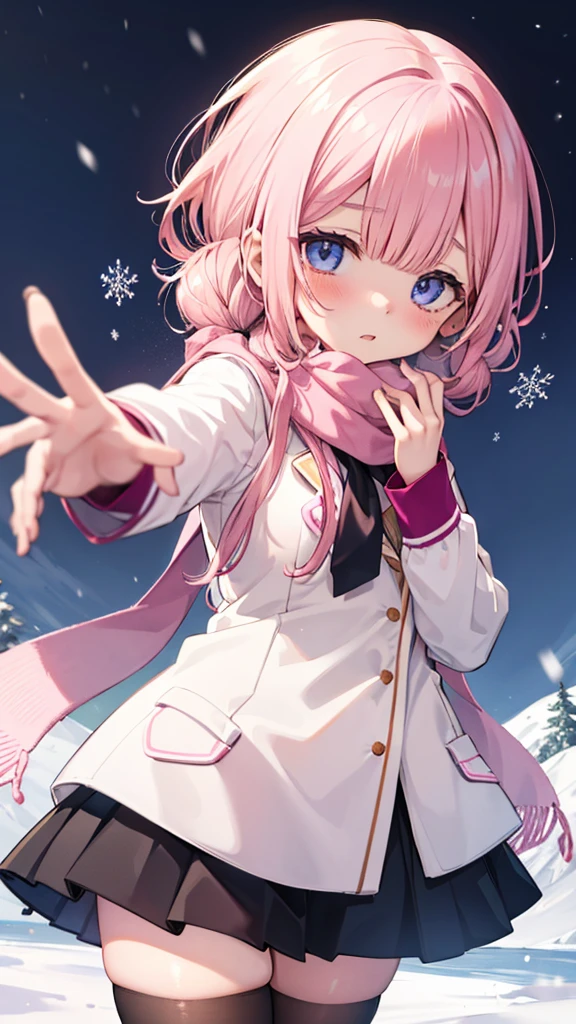 、、Shyness、blush、embarrassing、blush、、、skirt、snow原、、snow、cold、scarf、scarfを巻く、降snow高解像度、Full HD、8K quality、、、droopy eyes、、、eye highlights、lively eyes、clear eyes、beautiful eyeouth、avert your eyes、embarrassing、blush、、eye highlights、、、eye highlights、めちゃくちゃbeautiful eyes、Black tights with pink lines、、、Stretch your hands out in front of you、Handing、ものをhand over、valentine&#39;s day、チョコレートをhand over、両手でheart型のチョコレートを持つ、heart、confession、hand over、give、reach out to the front、両手でgive